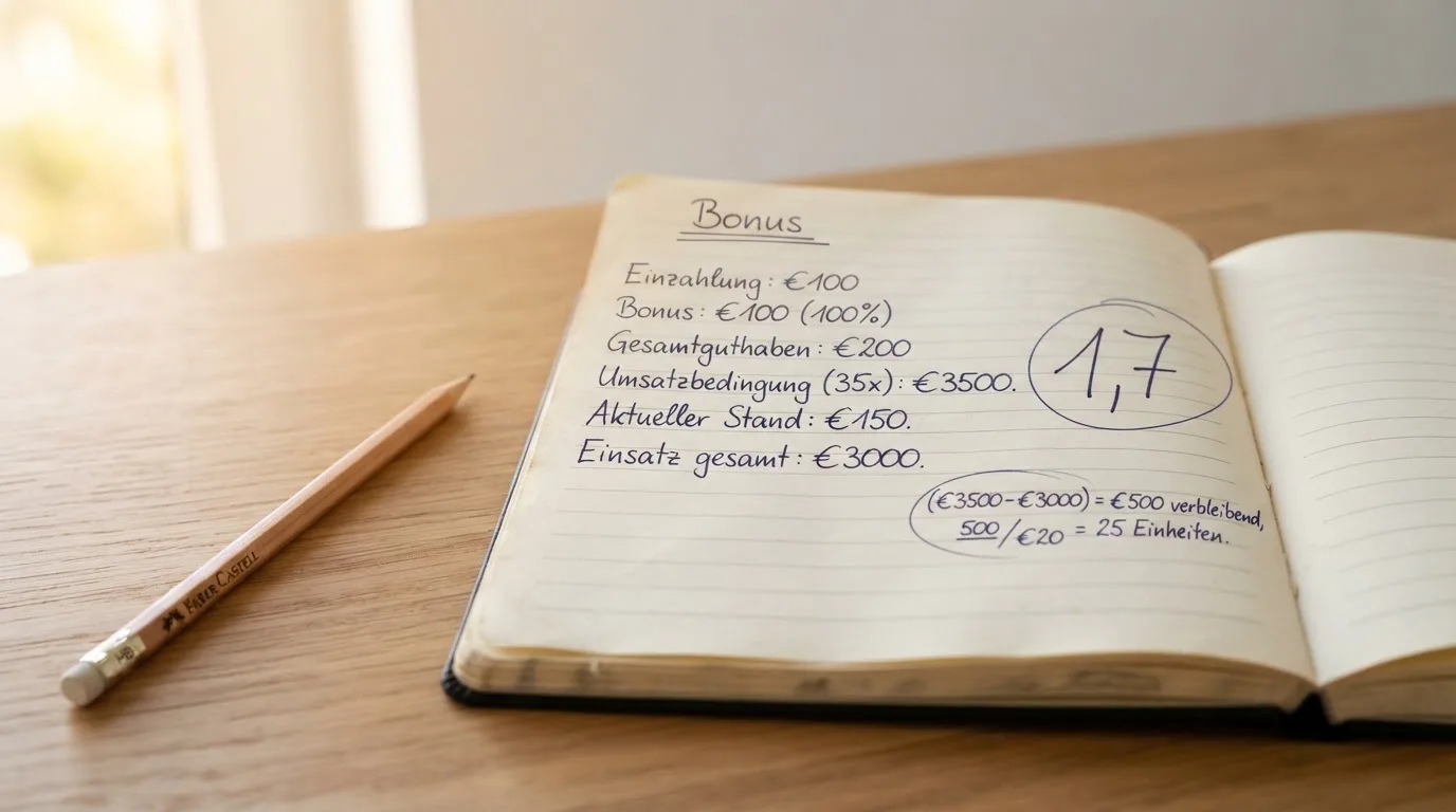 Ein Notizbuch mit handschriftlichen Notizen und ein Bleistift liegen auf einem Schreibtisch am Fenster, draußen fällt Morgenlicht herein.